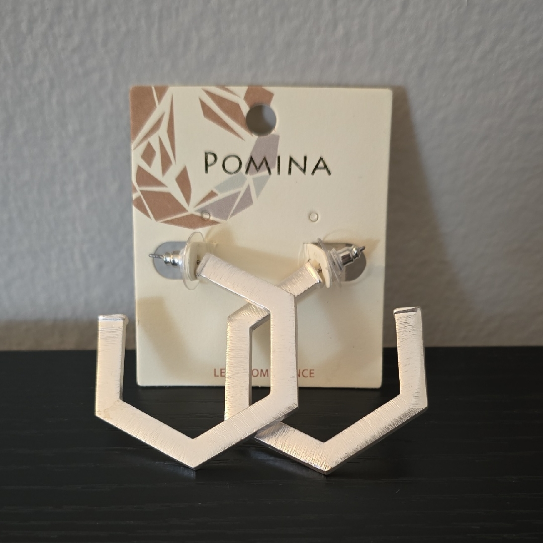 Pomina Silver Geometric Earrings 8$